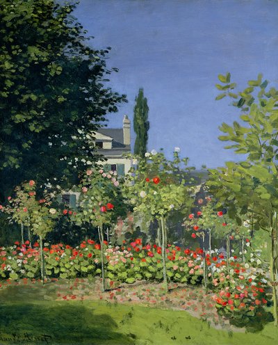 Flowering Garden at Sainte-Adresse, c.1866 by Claude Monet